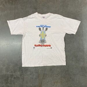 Racing Stripes Movie Promo T Shirt Gildan Heavy Cotton White Tee mens XL